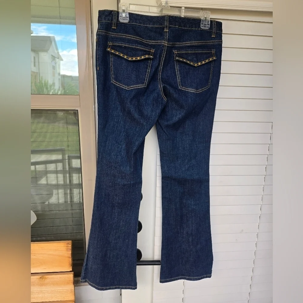 Michael Kors Women’s Size 6 Denim Blue Flare Jeans Cotton Blend Dark Wash